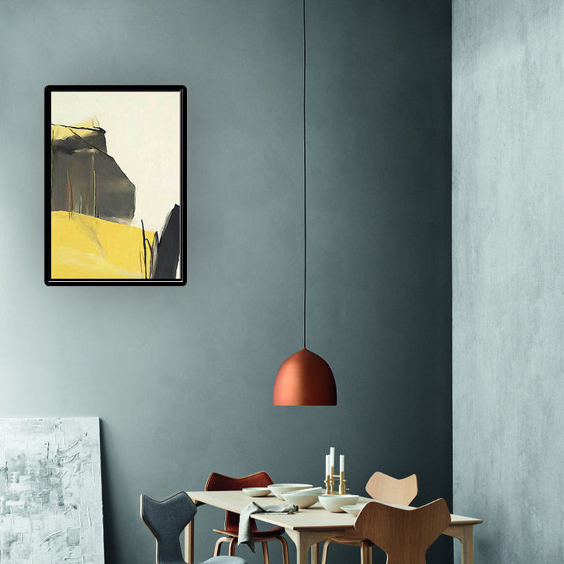 Vivolux | Abstrakte Leinwand Wandkunst Zeitgenössische Texturierte Wanddekoration in Gelb und Schwarz für den Raum