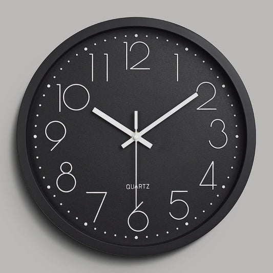 Vivolux | Einfaches Design 3D Lautloser Klassenraum-Wanduhr 30 cm