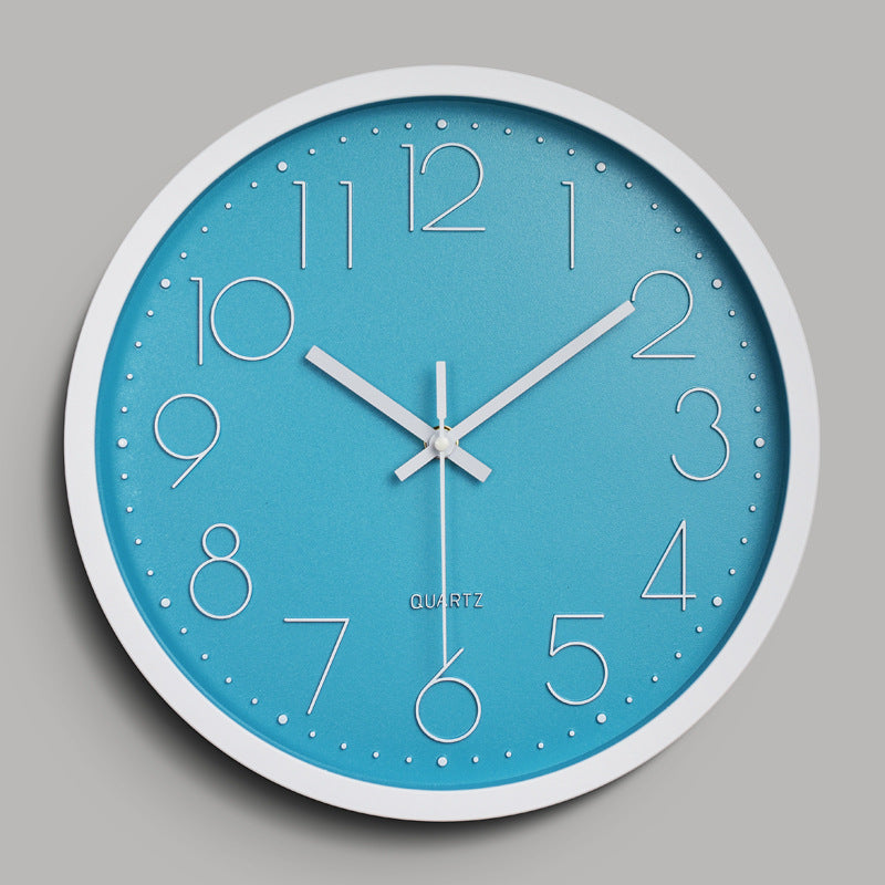 Vivolux | Einfaches Design 3D Lautloser Klassenraum-Wanduhr 30 cm