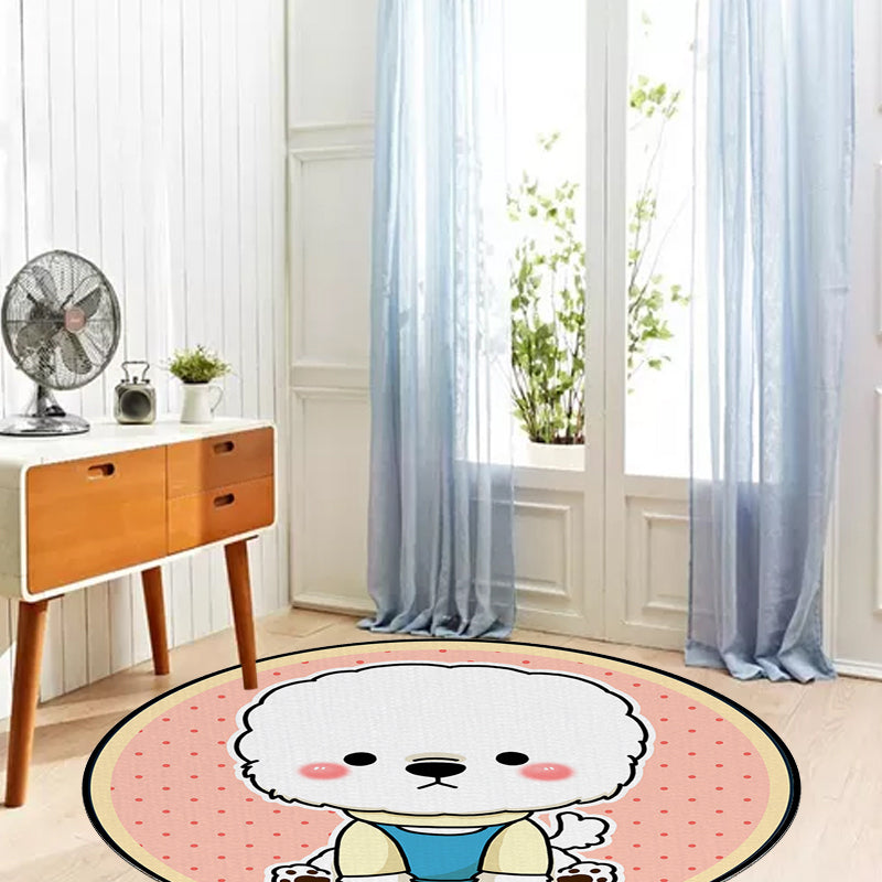 Vivolux | Kinderslaapkamer Tapijt in Paars en Rood Dier Hond Ster Aardbei Print Tapijt Polyester Antislip Gebied Tapijt