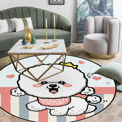 Vivolux | Kinderslaapkamer Tapijt in Paars en Rood Dier Hond Ster Aardbei Print Tapijt Polyester Antislip Gebied Tapijt