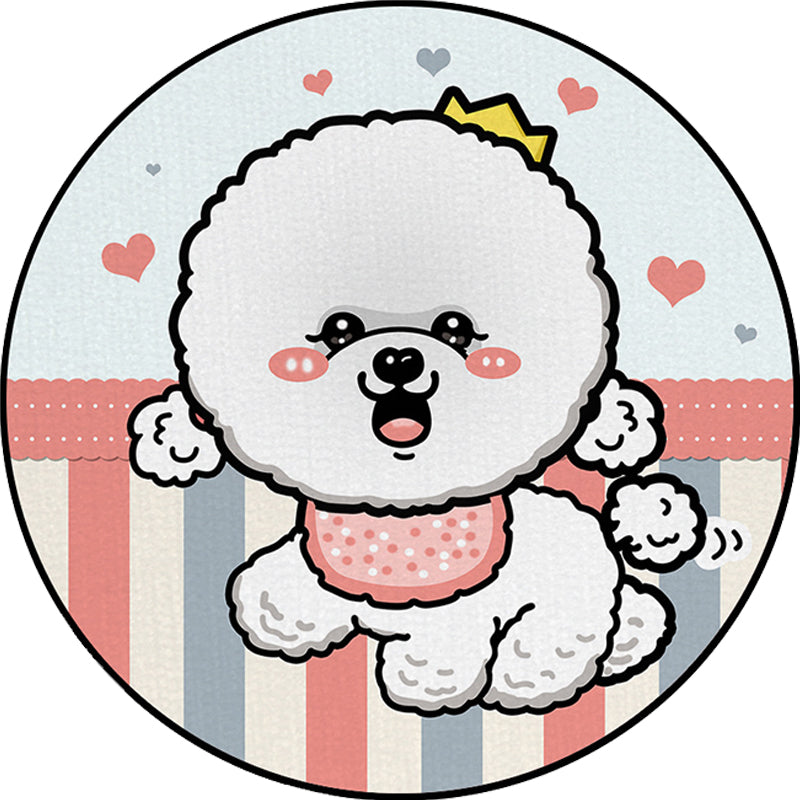 Vivolux | Kinderslaapkamer Tapijt in Paars en Rood Dier Hond Ster Aardbei Print Tapijt Polyester Antislip Gebied Tapijt