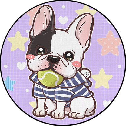 Vivolux | Kinderslaapkamer Tapijt in Paars en Rood Dier Hond Ster Aardbei Print Tapijt Polyester Antislip Gebied Tapijt