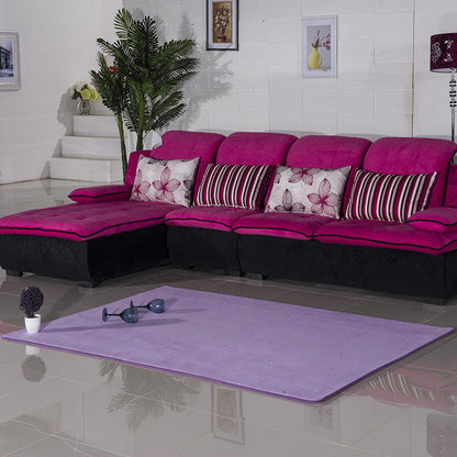 Vivolux | Lässiger Wohnzimmerteppich in Grün und Pink Einfarbiger Teppich Polyester Haustierfreundlicher Bereichsteppich