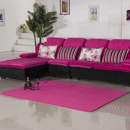 Vivolux | Lässiger Wohnzimmerteppich in Grün und Pink Einfarbiger Teppich Polyester Haustierfreundlicher Bereichsteppich