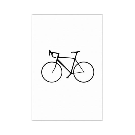 Vivolux | Skandinavischer Stil Statische Fahrrad Leinwand Küchen-Rückwand Wandkunst Dekor in Weiß