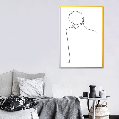 Vivolux | Tanzendes Mädchen Grafitzeichnungen Malerei Skandinavischer Stil Leinwand Wandkunst Dekor