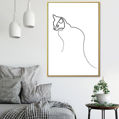 Vivolux | Tanzendes Mädchen Grafitzeichnungen Malerei Skandinavischer Stil Leinwand Wandkunst Dekor