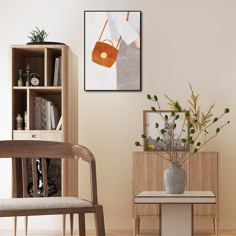 Vivolux | Leinwand-texturiertes Wandkunst nordische Modefigur Wanddekoration in sanften Farben für das Zuhause