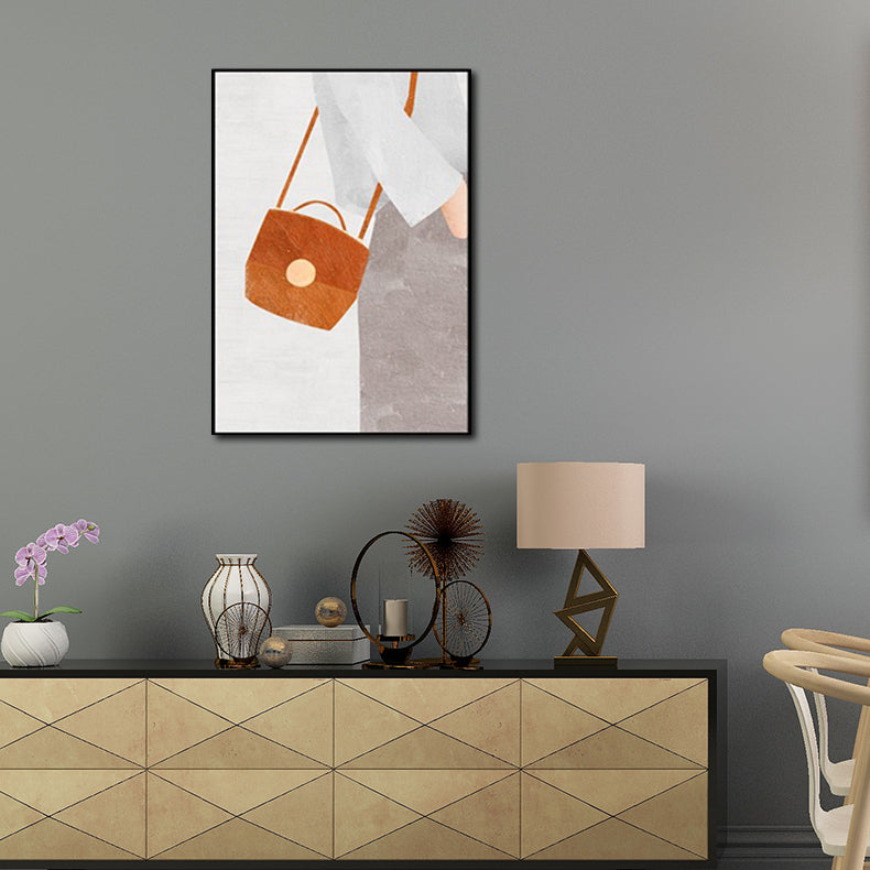 Vivolux | Leinwand-texturiertes Wandkunst nordische Modefigur Wanddekoration in sanften Farben für das Zuhause