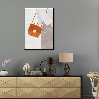 Vivolux | Leinwand-texturiertes Wandkunst nordische Modefigur Wanddekoration in sanften Farben für das Zuhause