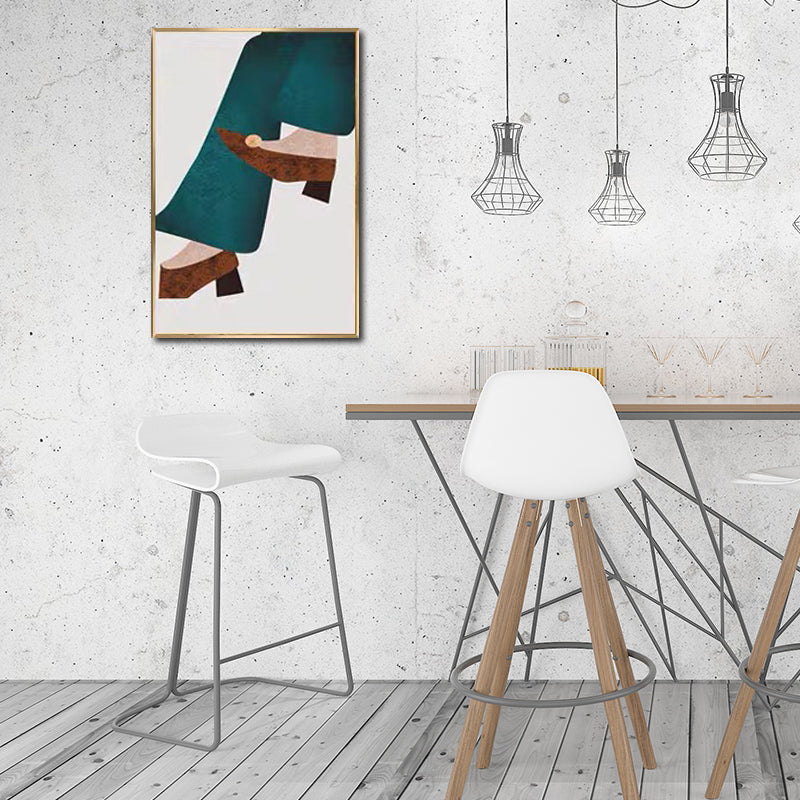 Vivolux | Leinwand-texturiertes Wandkunst nordische Modefigur Wanddekoration in sanften Farben für das Zuhause