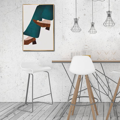 Vivolux | Leinwand-texturiertes Wandkunst nordische Modefigur Wanddekoration in sanften Farben für das Zuhause