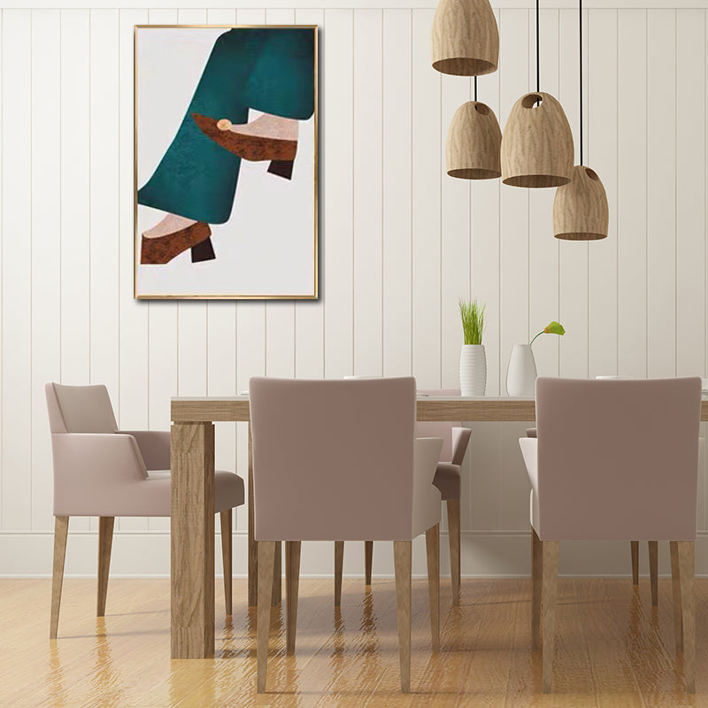 Vivolux | Leinwand-texturiertes Wandkunst nordische Modefigur Wanddekoration in sanften Farben für das Zuhause