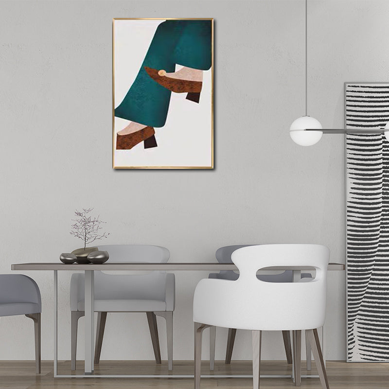 Vivolux | Leinwand-texturiertes Wandkunst nordische Modefigur Wanddekoration in sanften Farben für das Zuhause