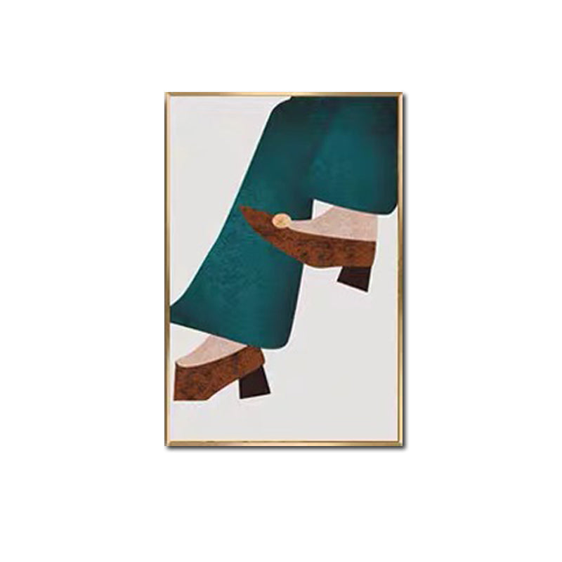 Vivolux | Leinwand-texturiertes Wandkunst nordische Modefigur Wanddekoration in sanften Farben für das Zuhause