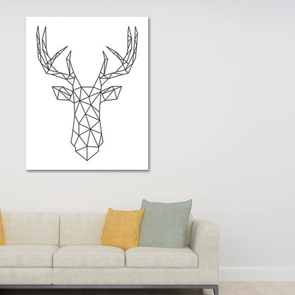 Vivolux | Skandinavischer Stil Rentierdruck Leinwand Weiße Küche Spritzschutz Wandkunst Dekor