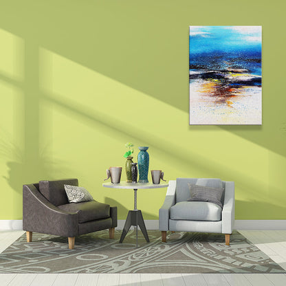 Vivolux | Leinwand Texturiertes Gemälde Modernismus Abstraktes Muster Wandkunst für Wohnzimmer