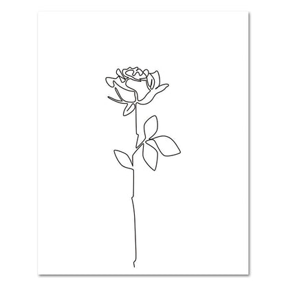 Vivolux | Nordic Style Blumenblüte Malerei in weißer strukturierter Wanddekoration für das Esszimmer