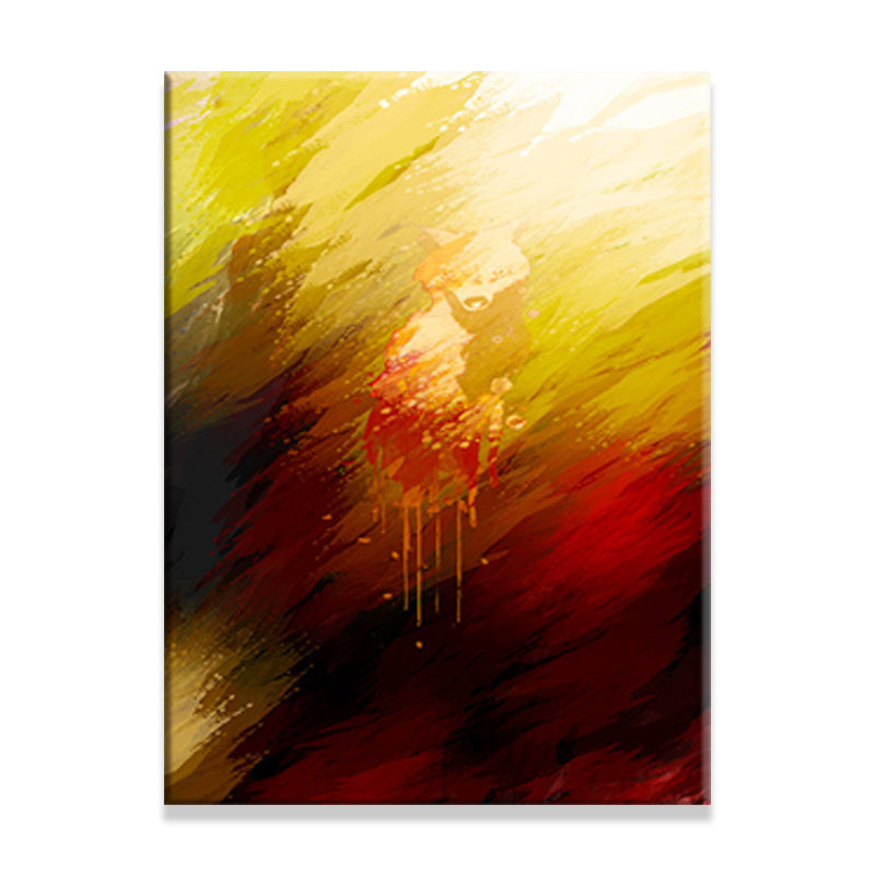 Vivolux | Abstrakte Kunstdruck Moderne Stil Texturierten Leinwand Wanddekoration in Dunkler Farbe für Zuhause