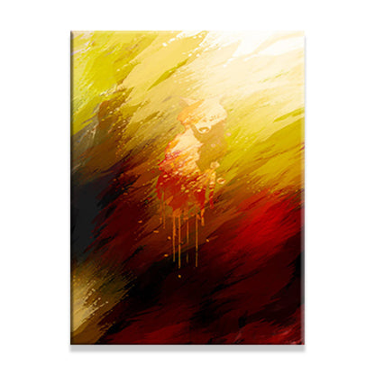 Vivolux | Abstrakte Kunstdruck Moderne Stil Texturierten Leinwand Wanddekoration in Dunkler Farbe für Zuhause