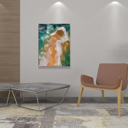 Vivolux | Abstrakte Kunstdruck Moderne Stil Texturierten Leinwand Wanddekoration in Dunkler Farbe für Zuhause