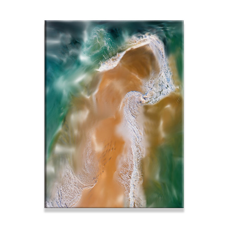 Vivolux | Abstrakte Kunstdruck Moderne Stil Texturierten Leinwand Wanddekoration in Dunkler Farbe für Zuhause