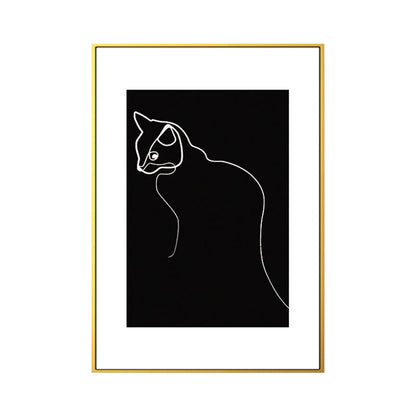 Vivolux | Schwarze Figuren-Porträt-Leinwand Bleistift Nordic Stil Texturiertes Wandkunst-Druck für Spielzimmer