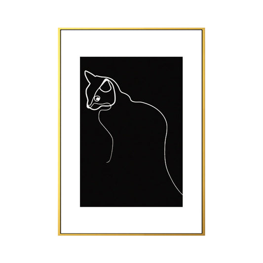 Vivolux | Schwarze Figuren-Porträt-Leinwand Bleistift Nordic Stil Texturiertes Wandkunst-Druck für Spielzimmer