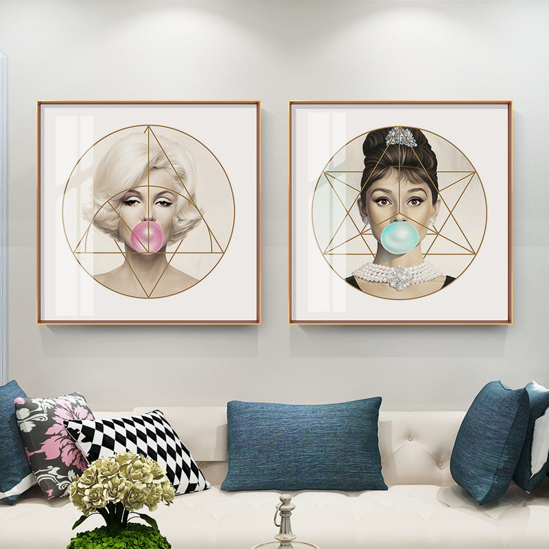 Vivolux | Strukturierte Super Star Wanddekoration Leinwand zeitgenössische Wandkunst für das Wohnzimmer