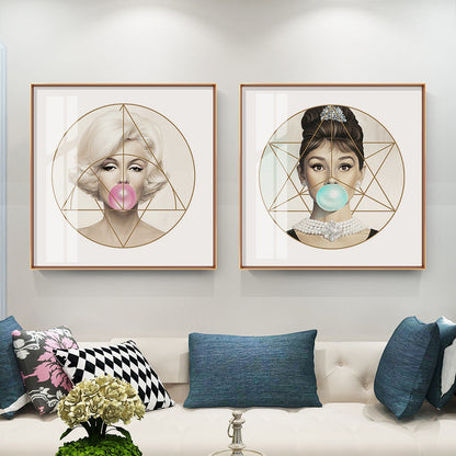 Vivolux | Strukturierte Super Star Wanddekoration Leinwand zeitgenössische Wandkunst für das Wohnzimmer