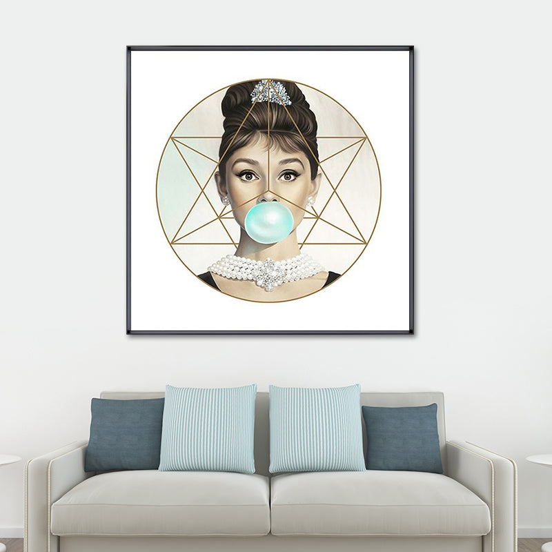 Vivolux | Strukturierte Super Star Wanddekoration Leinwand zeitgenössische Wandkunst für das Wohnzimmer