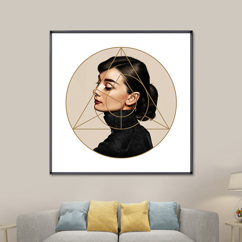 Vivolux | Strukturierte Super Star Wanddekoration Leinwand zeitgenössische Wandkunst für das Wohnzimmer