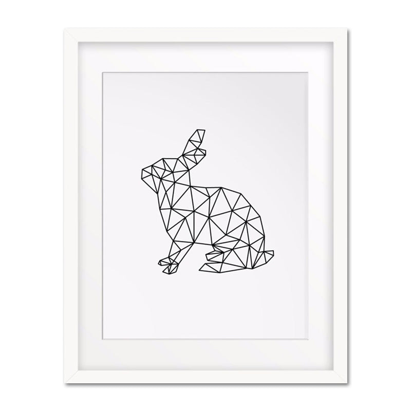 Vivolux | Leinwand-texturierten Wanddekoration skandinavischer Stil Kohlezeichnungen Tiere Malerei