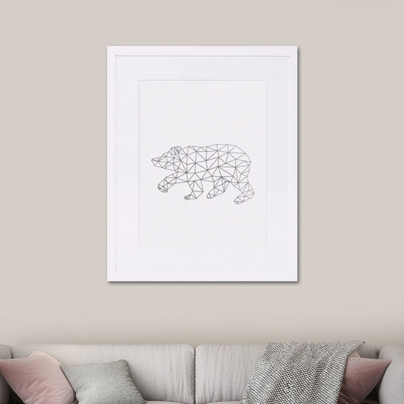 Vivolux | Leinwand-texturierten Wanddekoration skandinavischer Stil Kohlezeichnungen Tiere Malerei