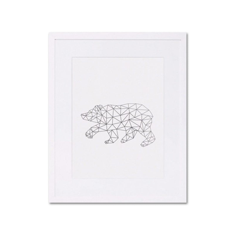 Vivolux | Leinwand-texturierten Wanddekoration skandinavischer Stil Kohlezeichnungen Tiere Malerei