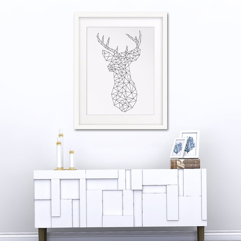 Vivolux | Leinwand-texturierten Wanddekoration skandinavischer Stil Kohlezeichnungen Tiere Malerei