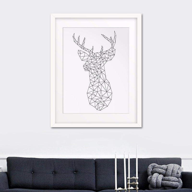 Vivolux | Leinwand-texturierten Wanddekoration skandinavischer Stil Kohlezeichnungen Tiere Malerei