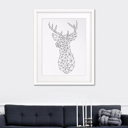 Vivolux | Leinwand-texturierten Wanddekoration skandinavischer Stil Kohlezeichnungen Tiere Malerei