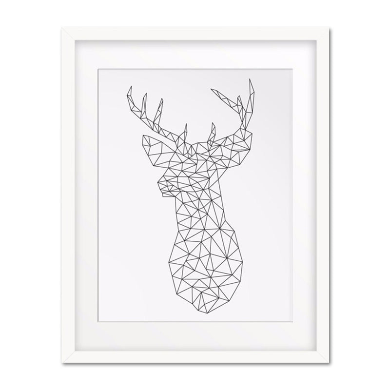 Vivolux | Leinwand-texturierten Wanddekoration skandinavischer Stil Kohlezeichnungen Tiere Malerei