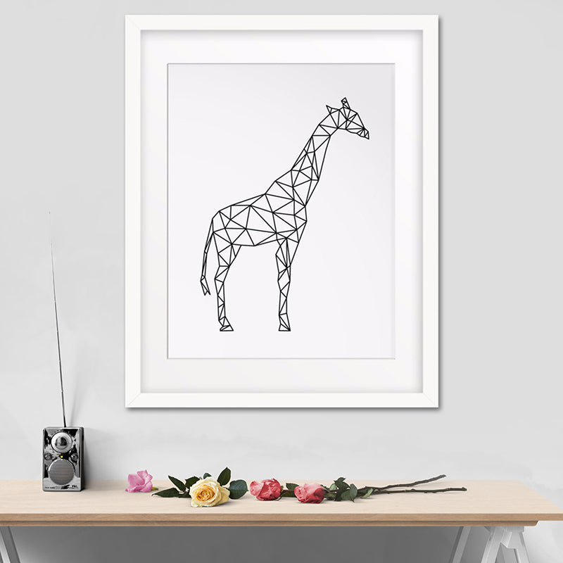 Vivolux | Leinwand-texturierten Wanddekoration skandinavischer Stil Kohlezeichnungen Tiere Malerei