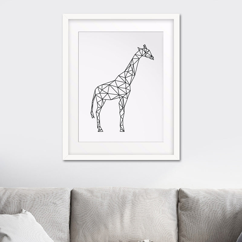 Vivolux | Leinwand-texturierten Wanddekoration skandinavischer Stil Kohlezeichnungen Tiere Malerei