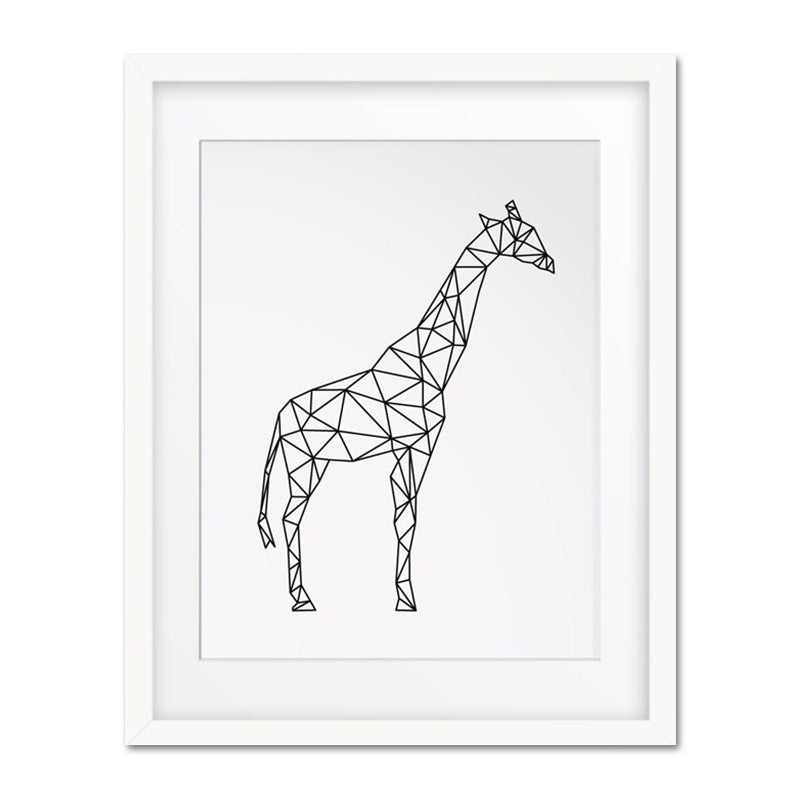 Vivolux | Leinwand-texturierten Wanddekoration skandinavischer Stil Kohlezeichnungen Tiere Malerei