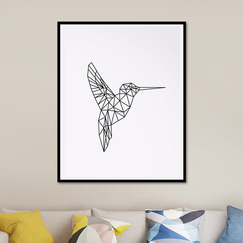 Vivolux | Leinwand-texturierten Wanddekoration skandinavischer Stil Kohlezeichnungen Tiere Malerei