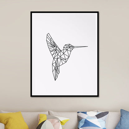 Vivolux | Leinwand-texturierten Wanddekoration skandinavischer Stil Kohlezeichnungen Tiere Malerei