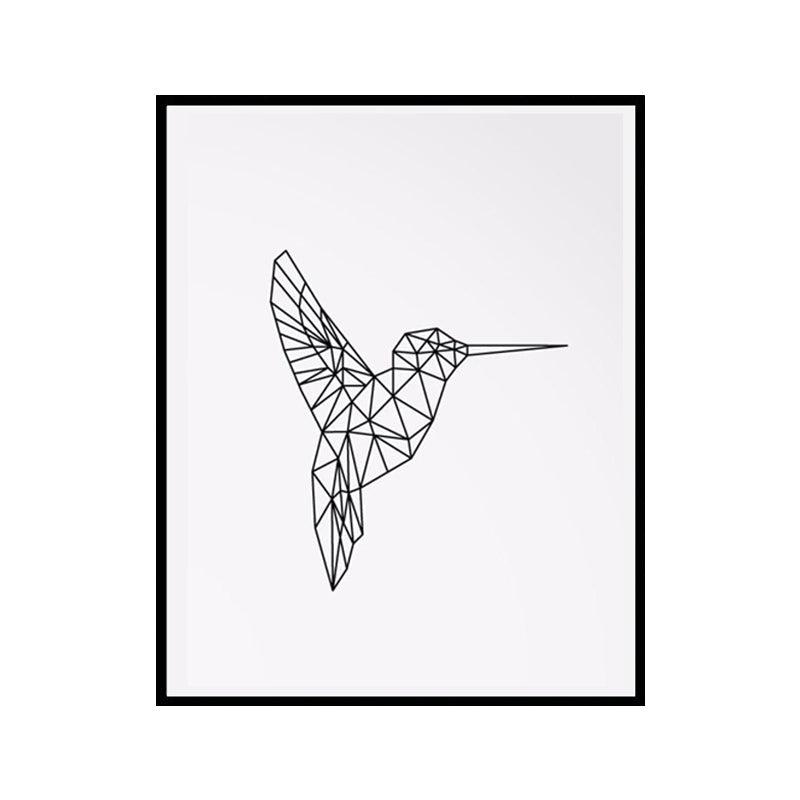 Vivolux | Leinwand-texturierten Wanddekoration skandinavischer Stil Kohlezeichnungen Tiere Malerei