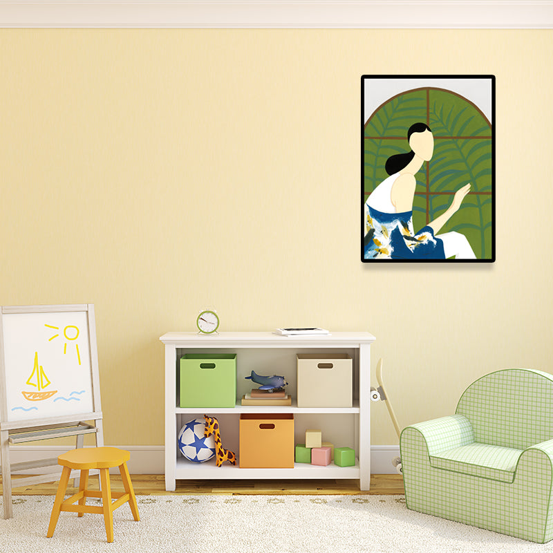 Vivolux | Stylische Hausfrau Wandkunst für das Wohnzimmer Mode Leinwanddruck in Pastellfarbe