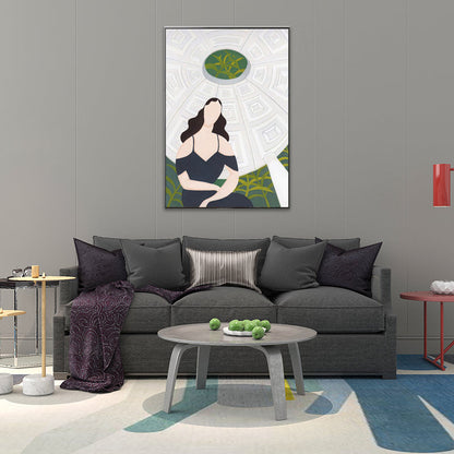 Vivolux | Texturiertes weiches Farbcanvas nordischer Stil Mode Frauen Wandkunstdruck für das Schlafzimmer