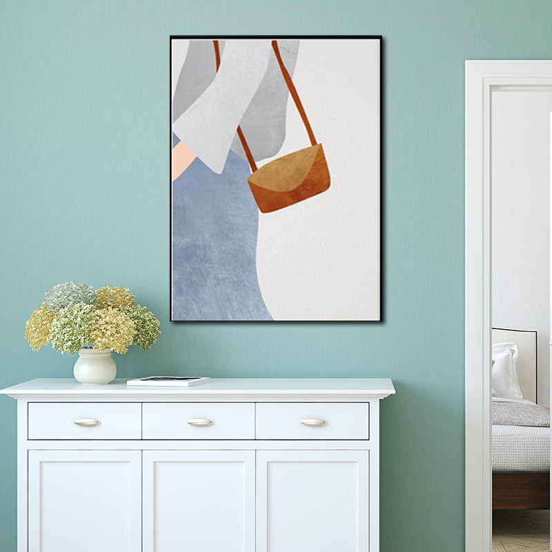 Vivolux | Coole Mädchen Ausflug Wandkunst Deko Wohnzimmer Figurenzeichnung Leinwand in hellen Farben