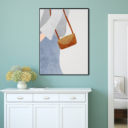 Vivolux | Coole Mädchen Ausflug Wandkunst Deko Wohnzimmer Figurenzeichnung Leinwand in hellen Farben